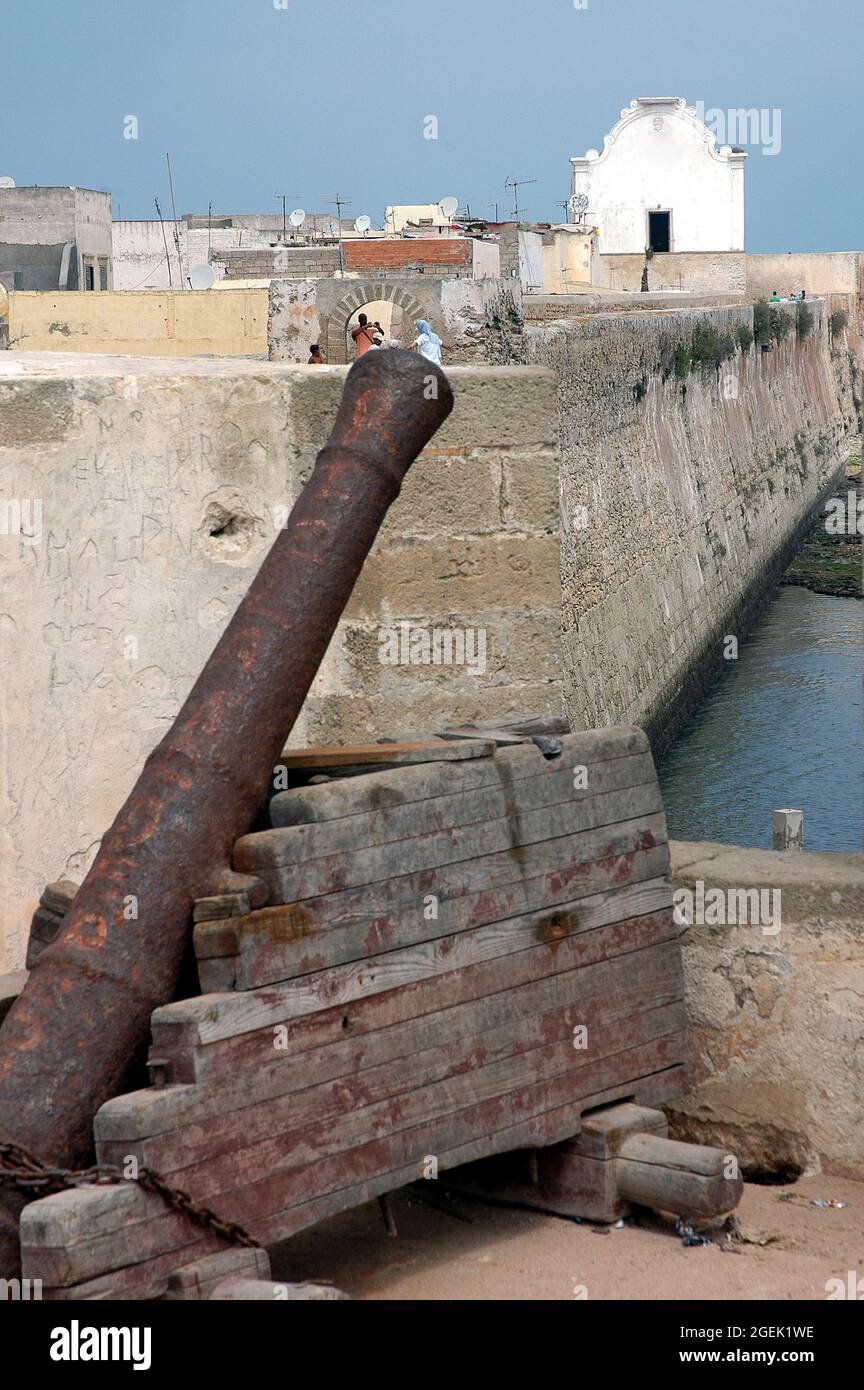 Old Portuguese Architecture In El Jadida Mazagan In Morocco Stock