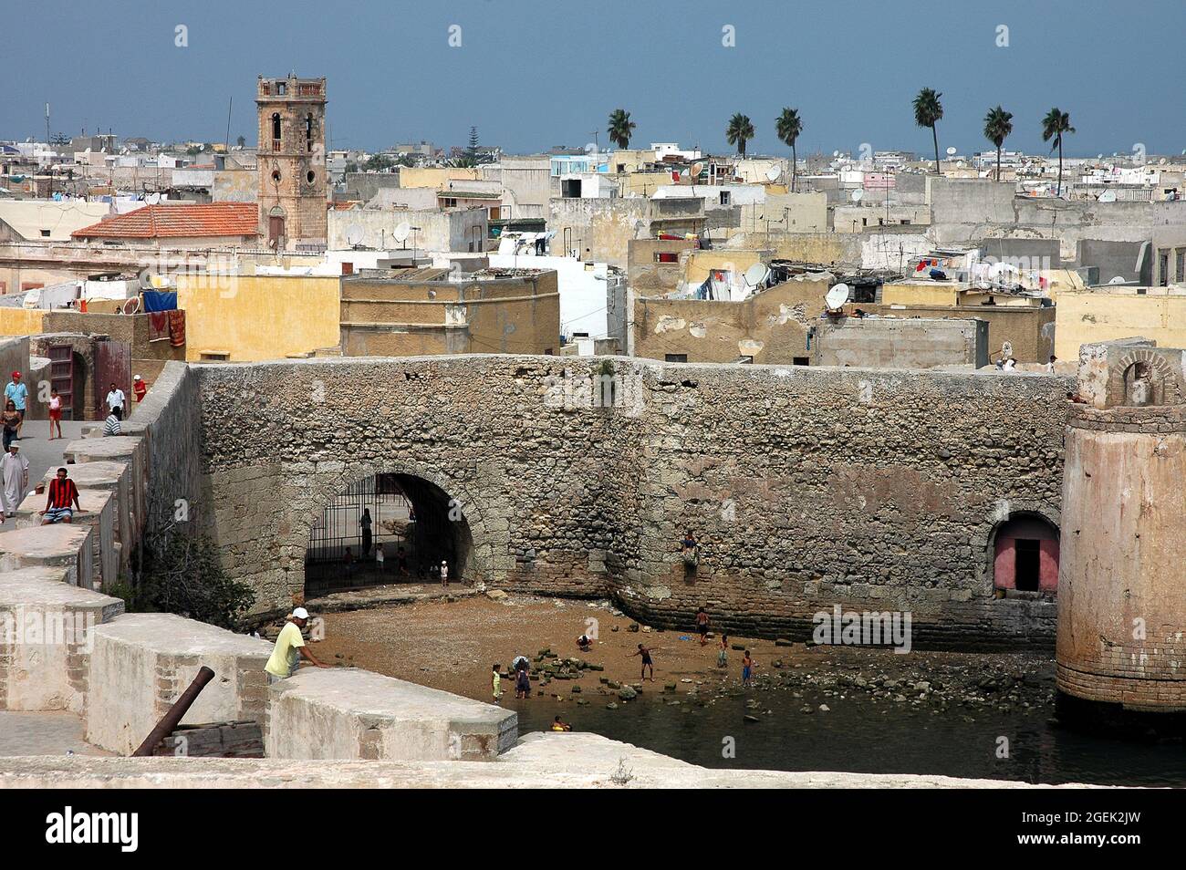 Old Portuguese Architecture In El Jadida Mazagan In Morocco Stock