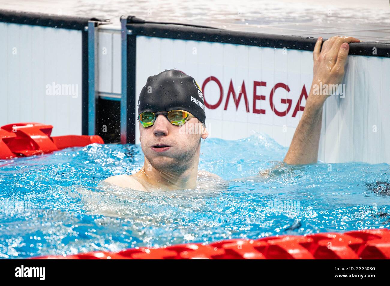 Paralympic Swimmer Aymeric Parmentier Pictured After The Heats Of The