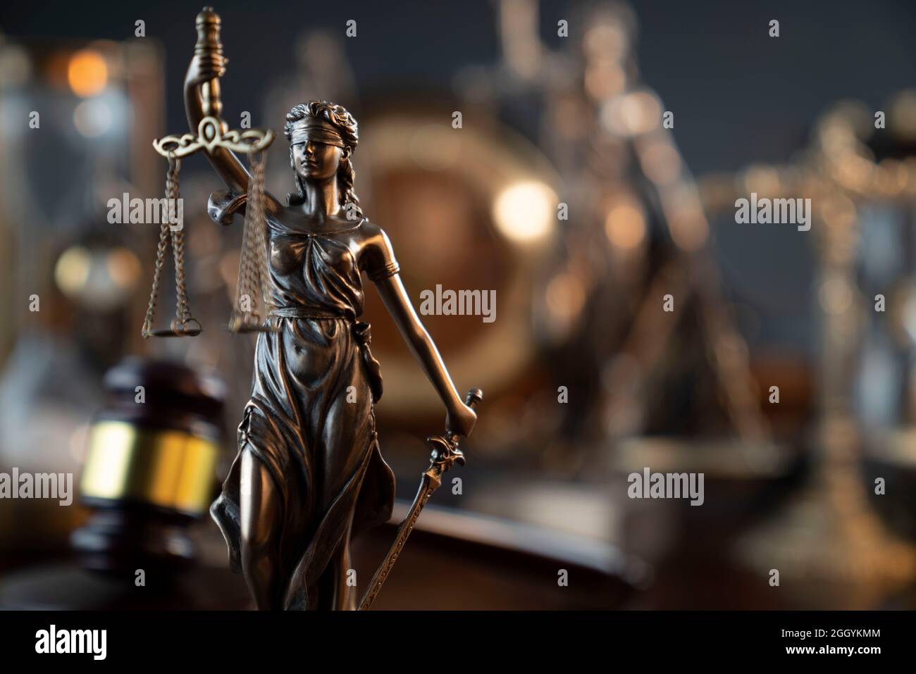 Law And Justice Concept Law Symbols Composition Judges Gavel Themis