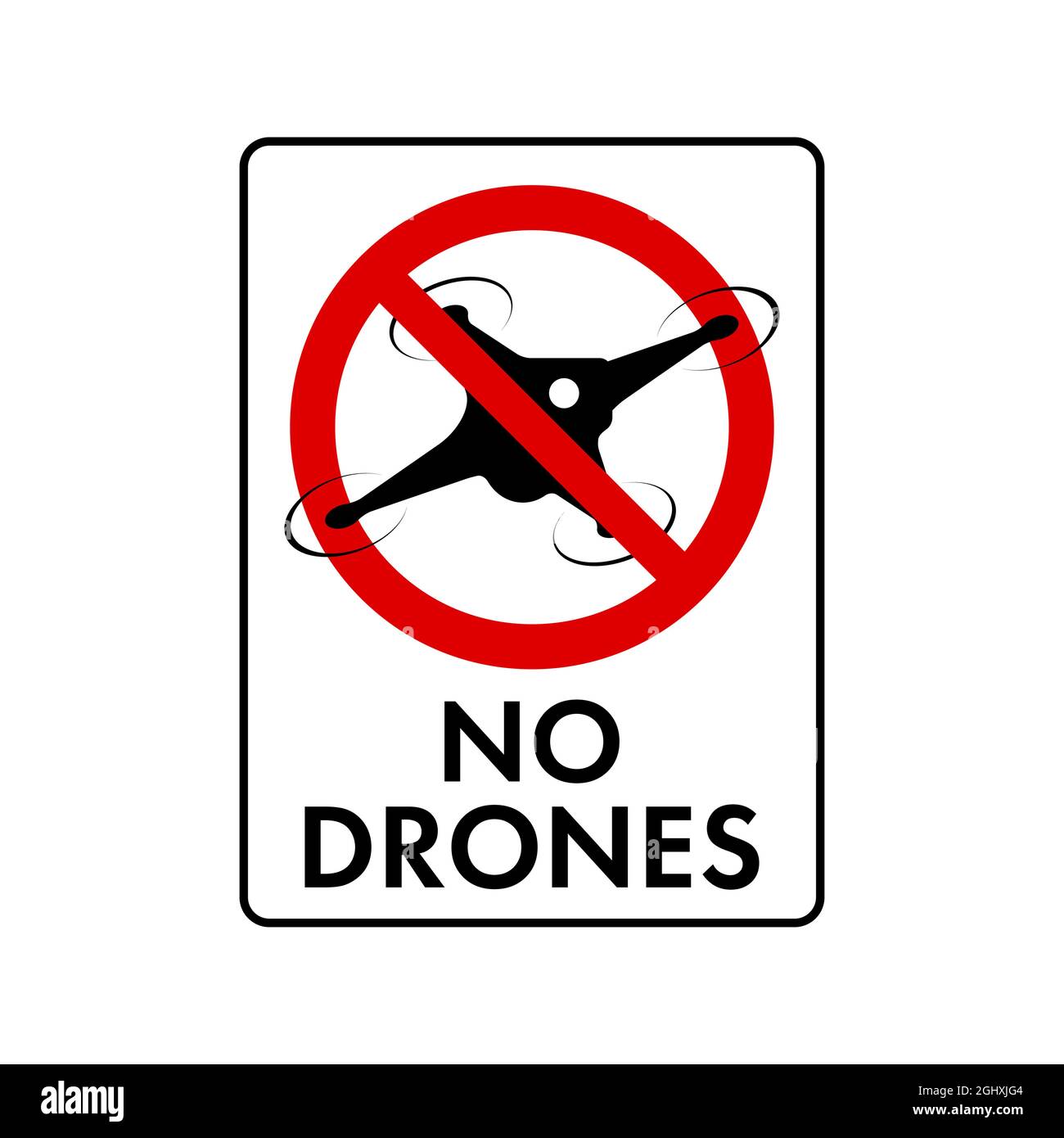 No Drone Zone Sign No Drones Icon Flights With Drone Circle Backslash