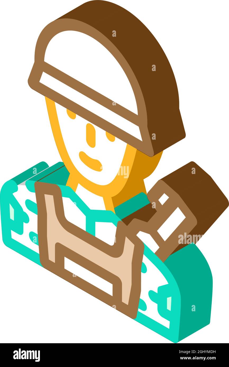 Army Male Isometric Icon Vector Illustration Stock Vector Image Art