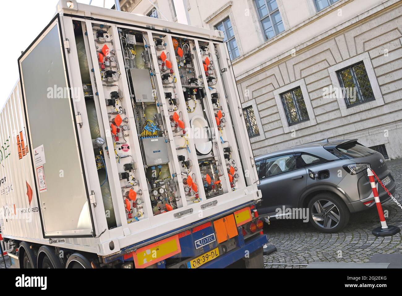 Munich 8th Sep 2021 Mobile H2 Filling Station Of Westfalen AG