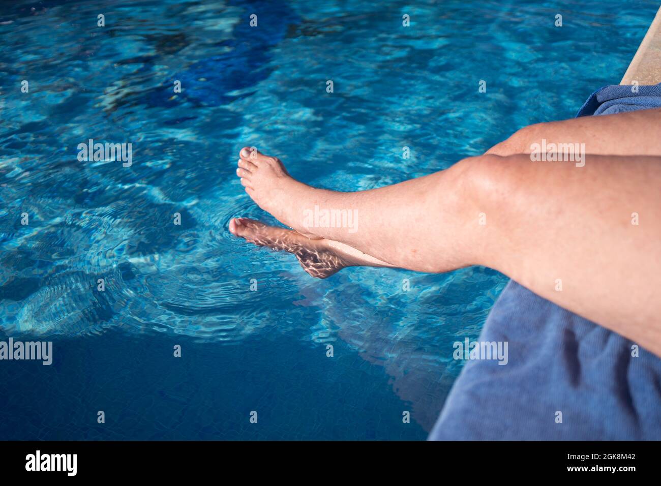 From Above Of Crop Anonymous Barefoot Female Traveler Sitting On Edge