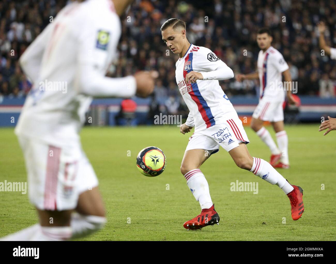 Maxence Caqueret Of Lyon During The French Championship Ligue 1