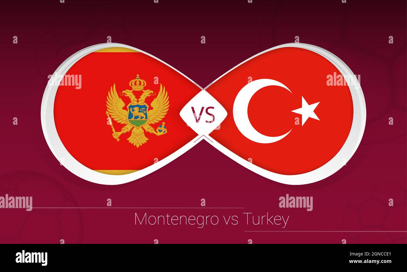 Montenegro Vs Turkey In Football Competition Group G Versus Icon On