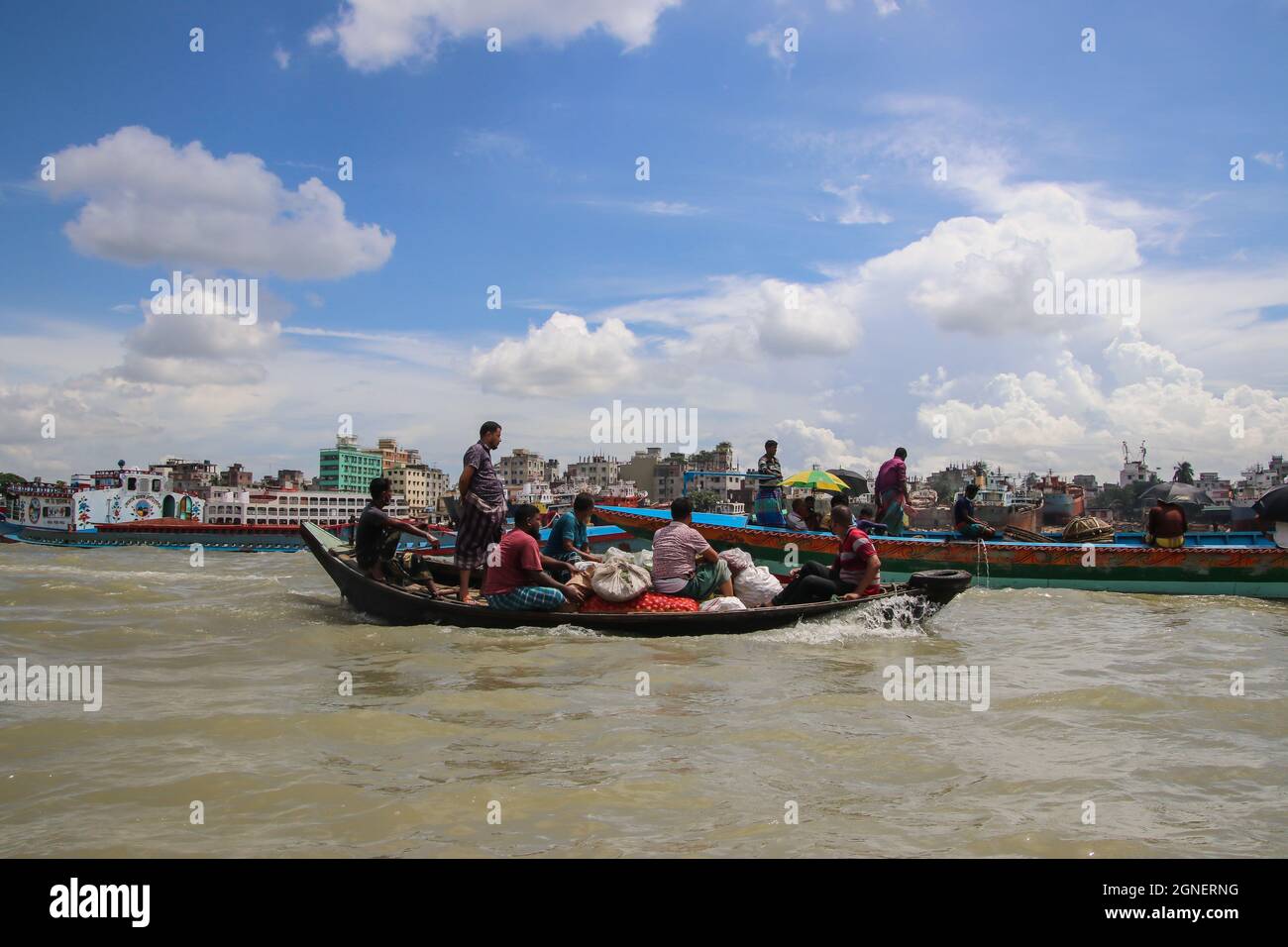 Buriganga River Dhaka Bangladesh The Buriganga River Is Always Busy