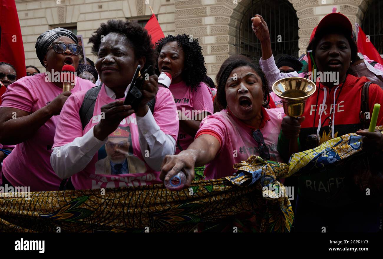 London UK 29th September 2021 Biafran People In Diaspora Protesting