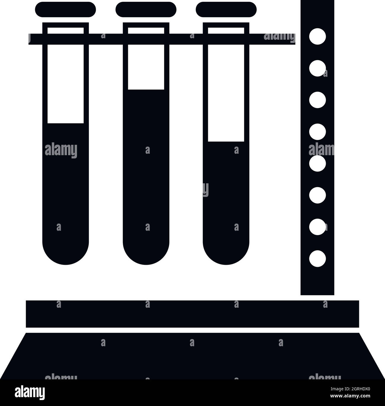 Medical Test Tubes In Holder Icon Simple Style Stock Vector Image Art Alamy