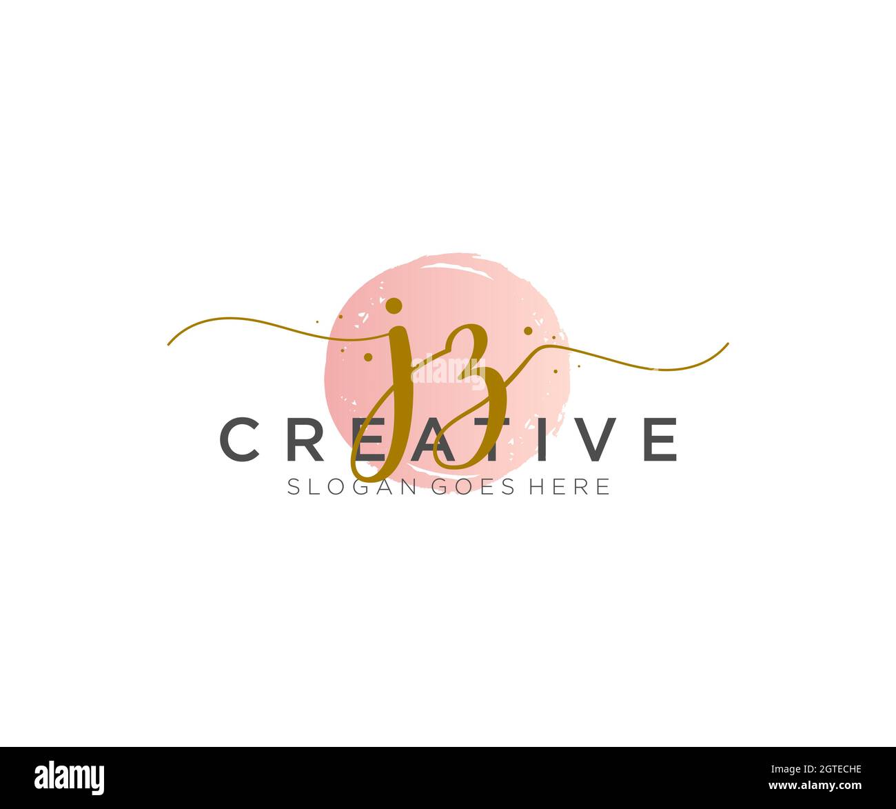 Jz Feminine Logo Beauty Monogram And Elegant Logo Design Handwriting