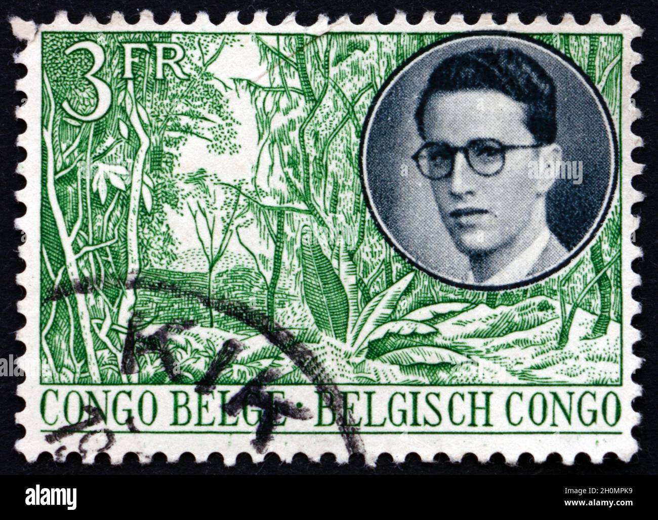 Belgian Congo Circa A Stamp Printed In Belgian Congo Shows King