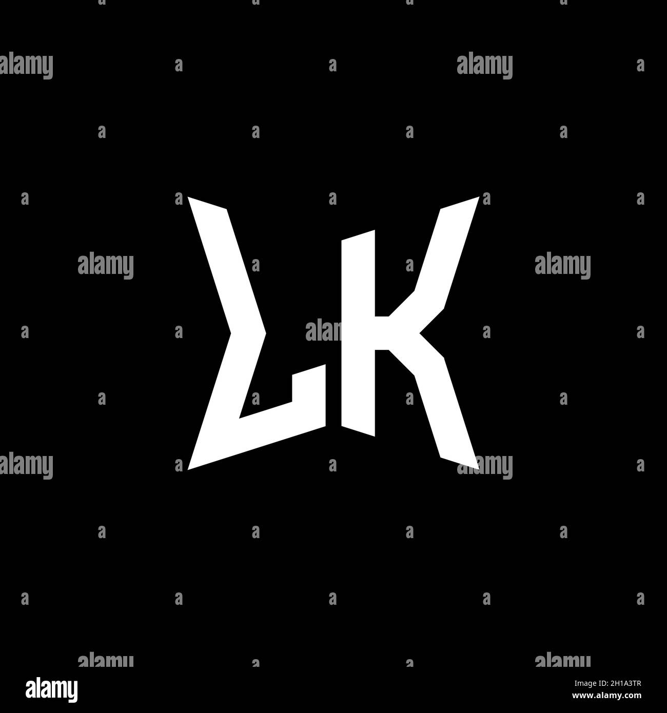 Lk Monogram Logo Letter With Cakra Geometric Shape Style Design