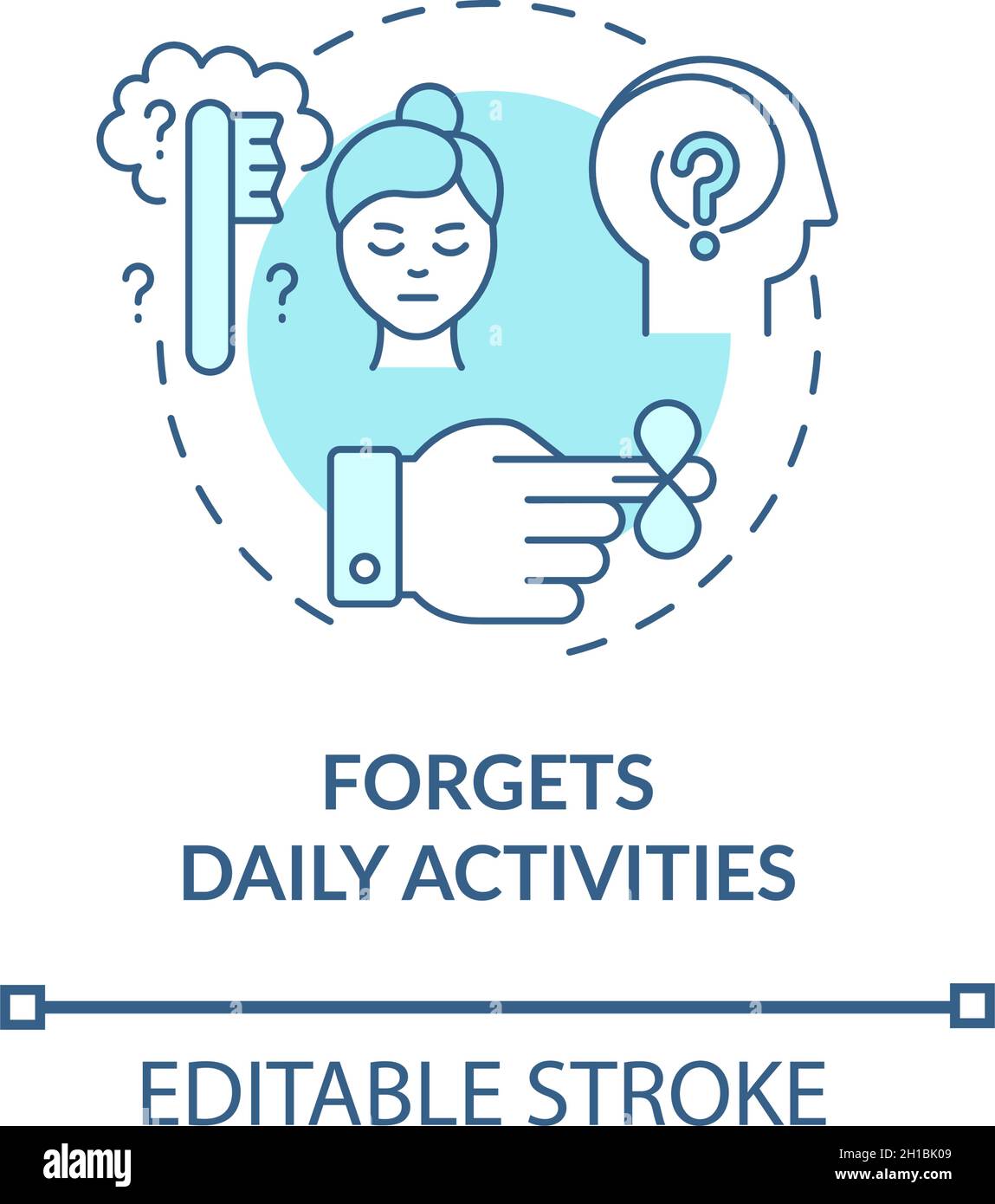 Forgets Daily Activities Concept Icon Stock Vector Image Art Alamy