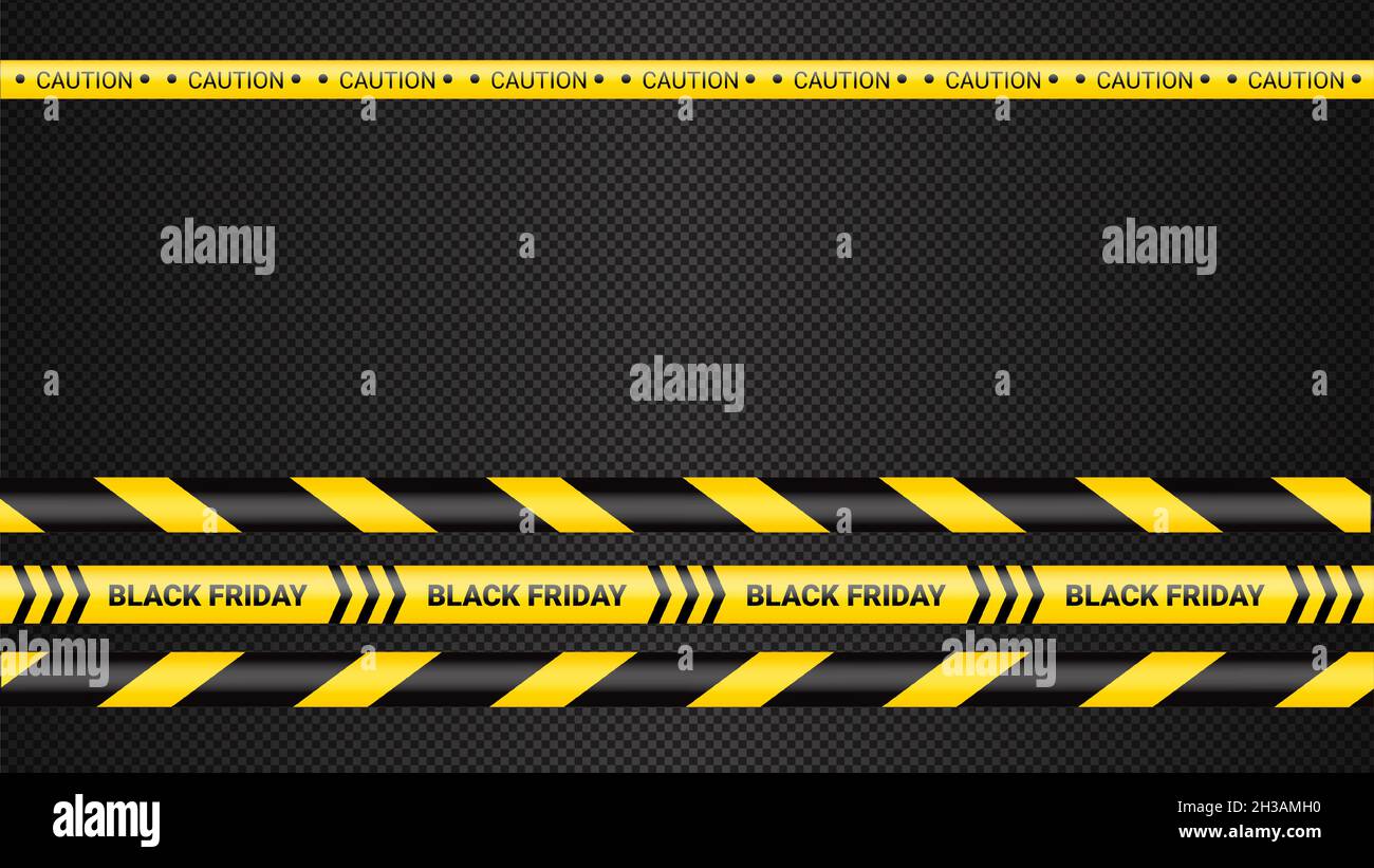 Black Friday Warning Tapes Ribbobs Template For Black Friday Sale