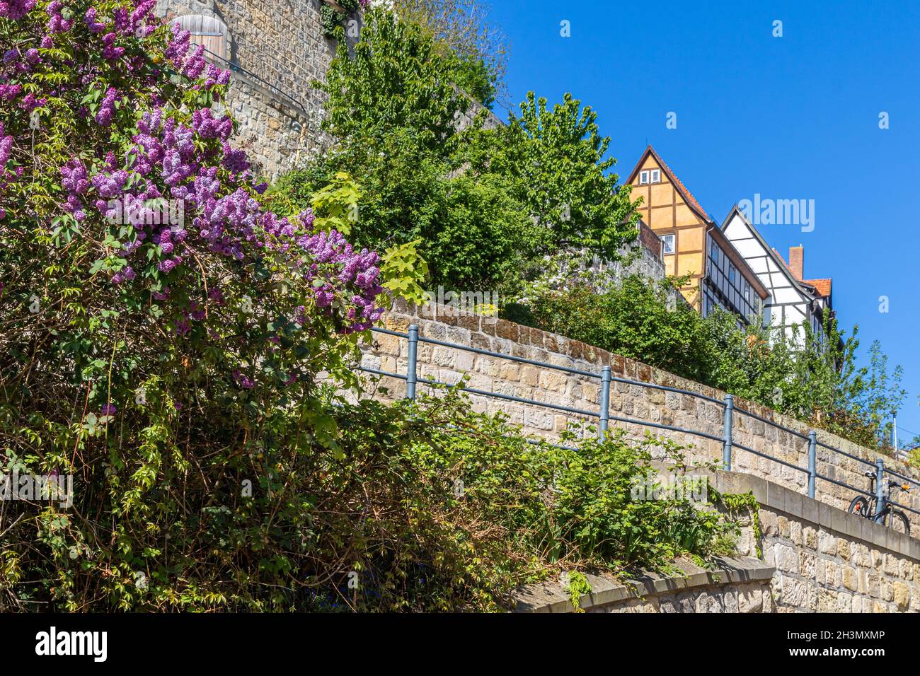 Pictures from the historical Quedlinburg MÃ¼nzenberg Stock Photo Alamy