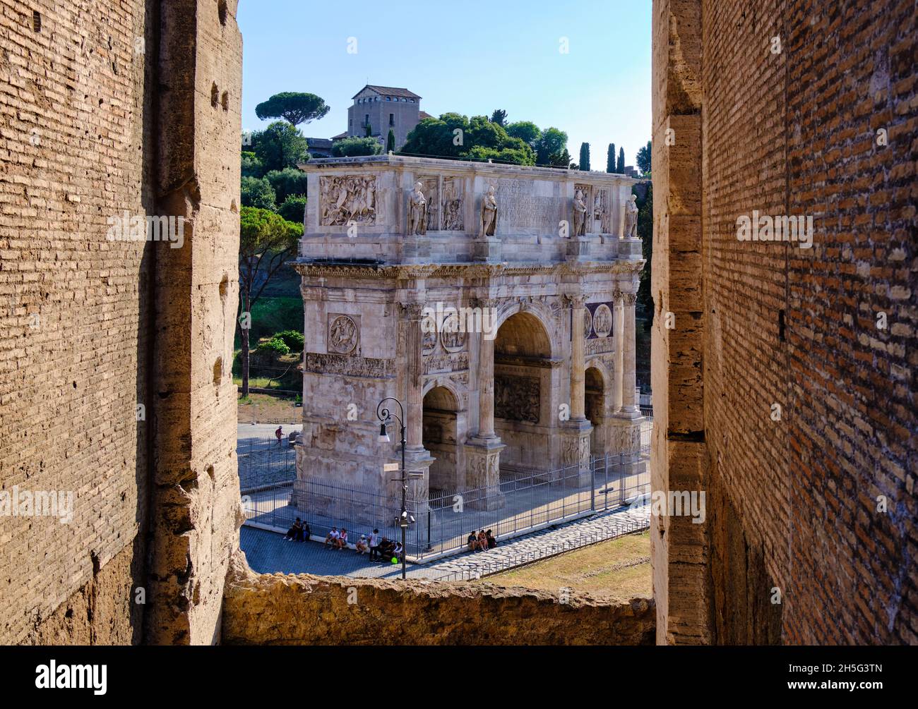 Rome Italy The Arch Of Titus Arco Di Tito On The Via Sacra Of The