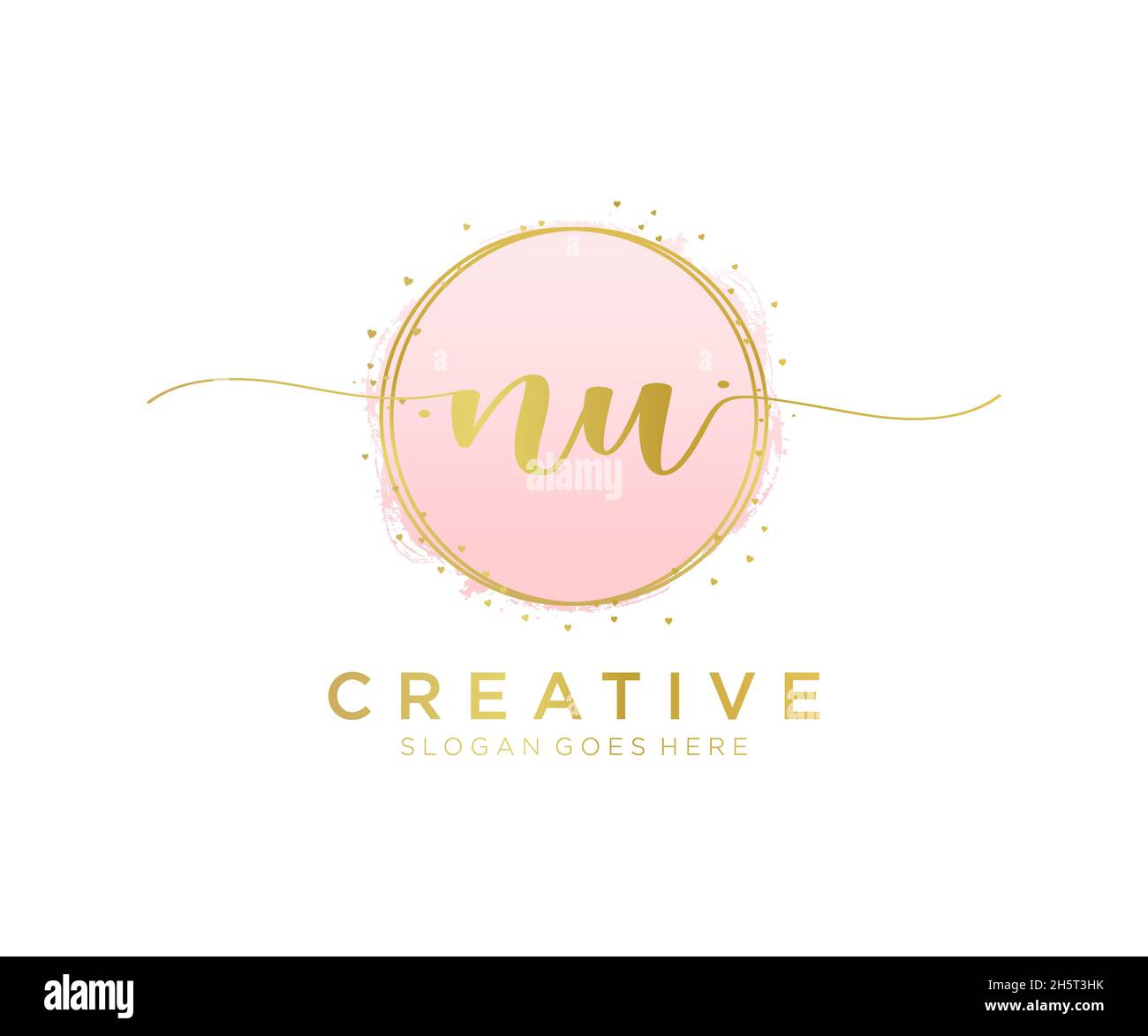 Nu Feminine Logo Usable For Nature Salon Spa Cosmetic And Beauty