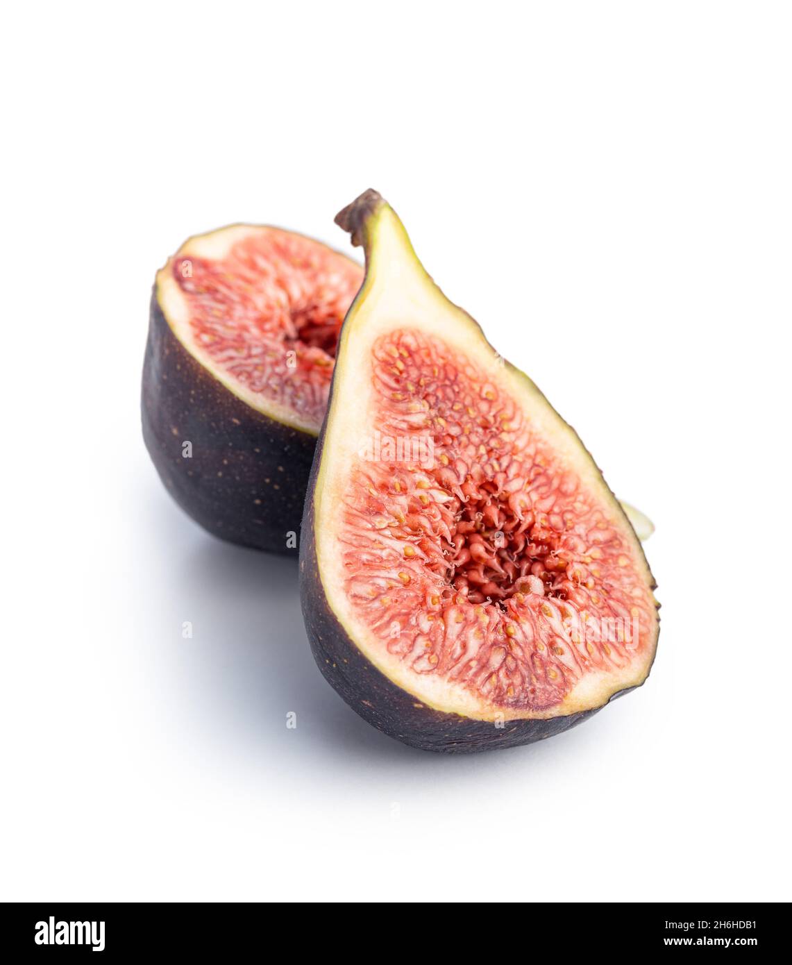 Fresh Ripe Figs Isolated On White Background Stock Photo Alamy