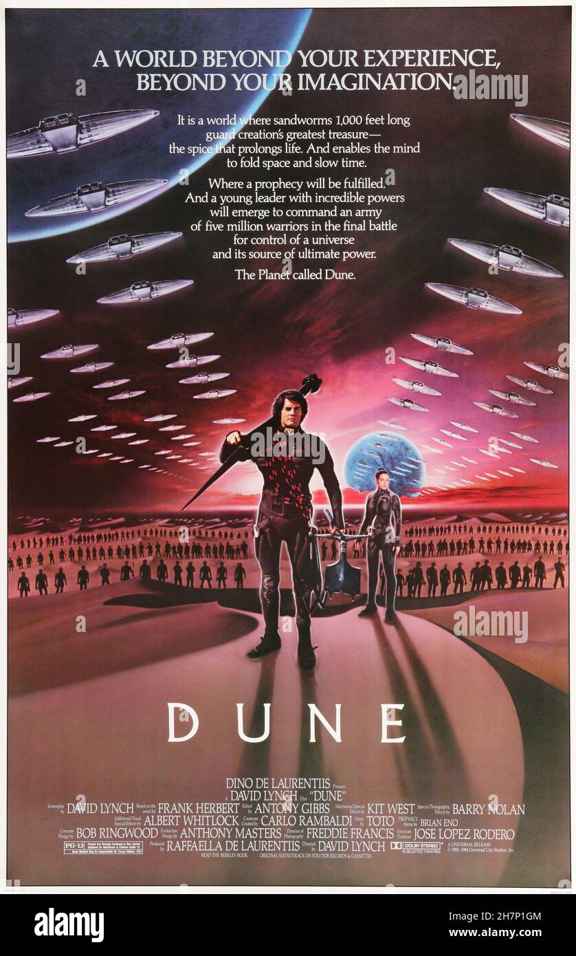 Dune Year Usa Director David Lynch American Poster Stock Photo