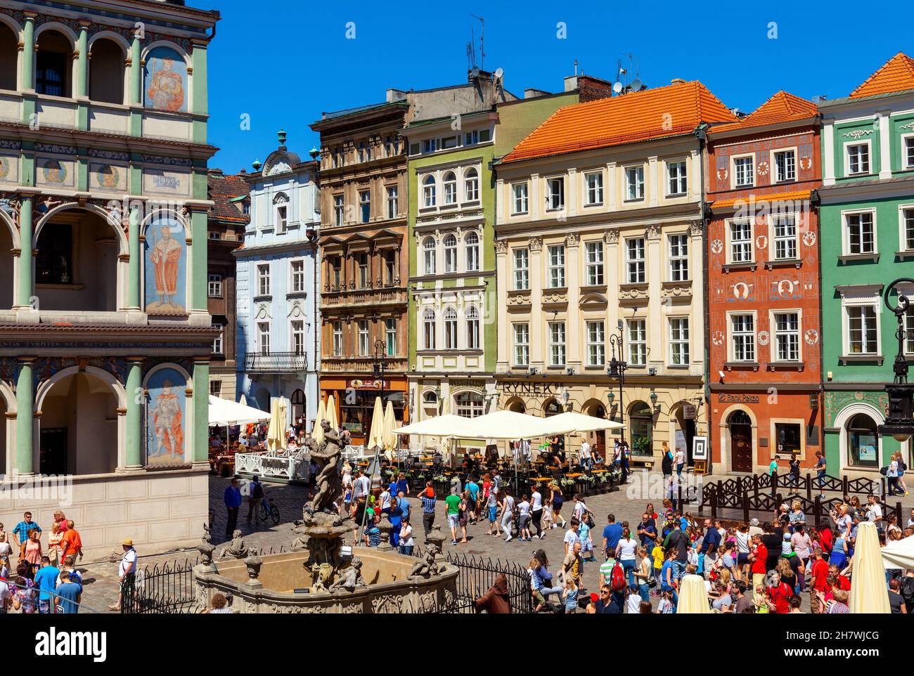 Poznan Poland June Historic Merchant Tenement Houses With