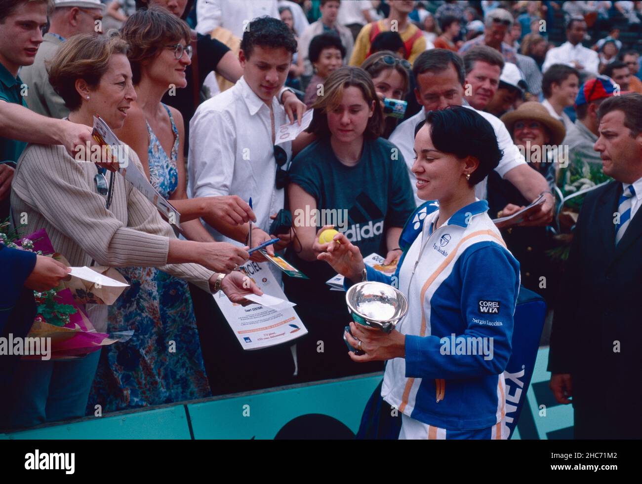 Swiss Tennis Player Martina Hingis Roland Garros France Stock