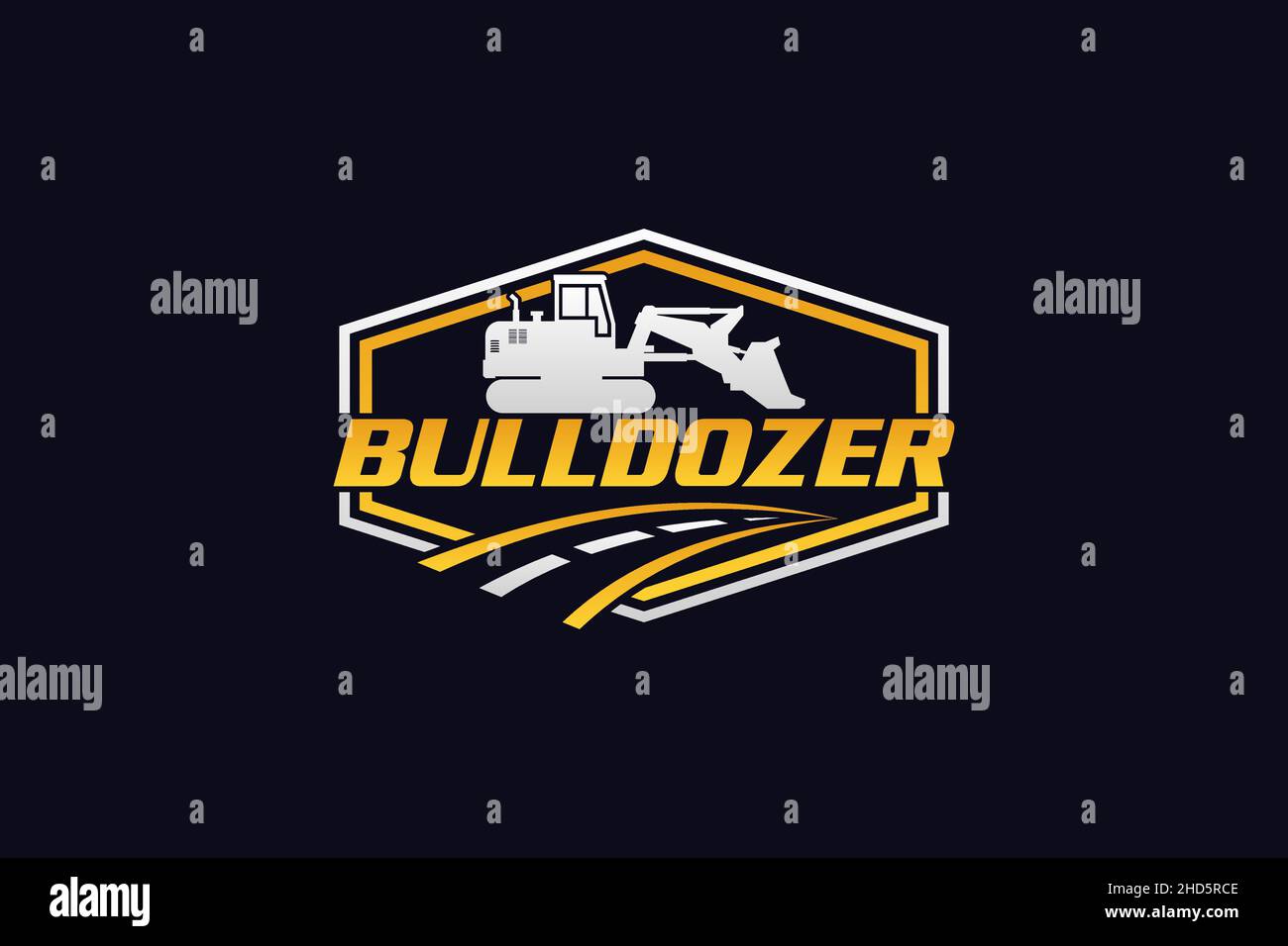 Bulldozer Logo Template Vector Heavy Equipment Logo Vector For