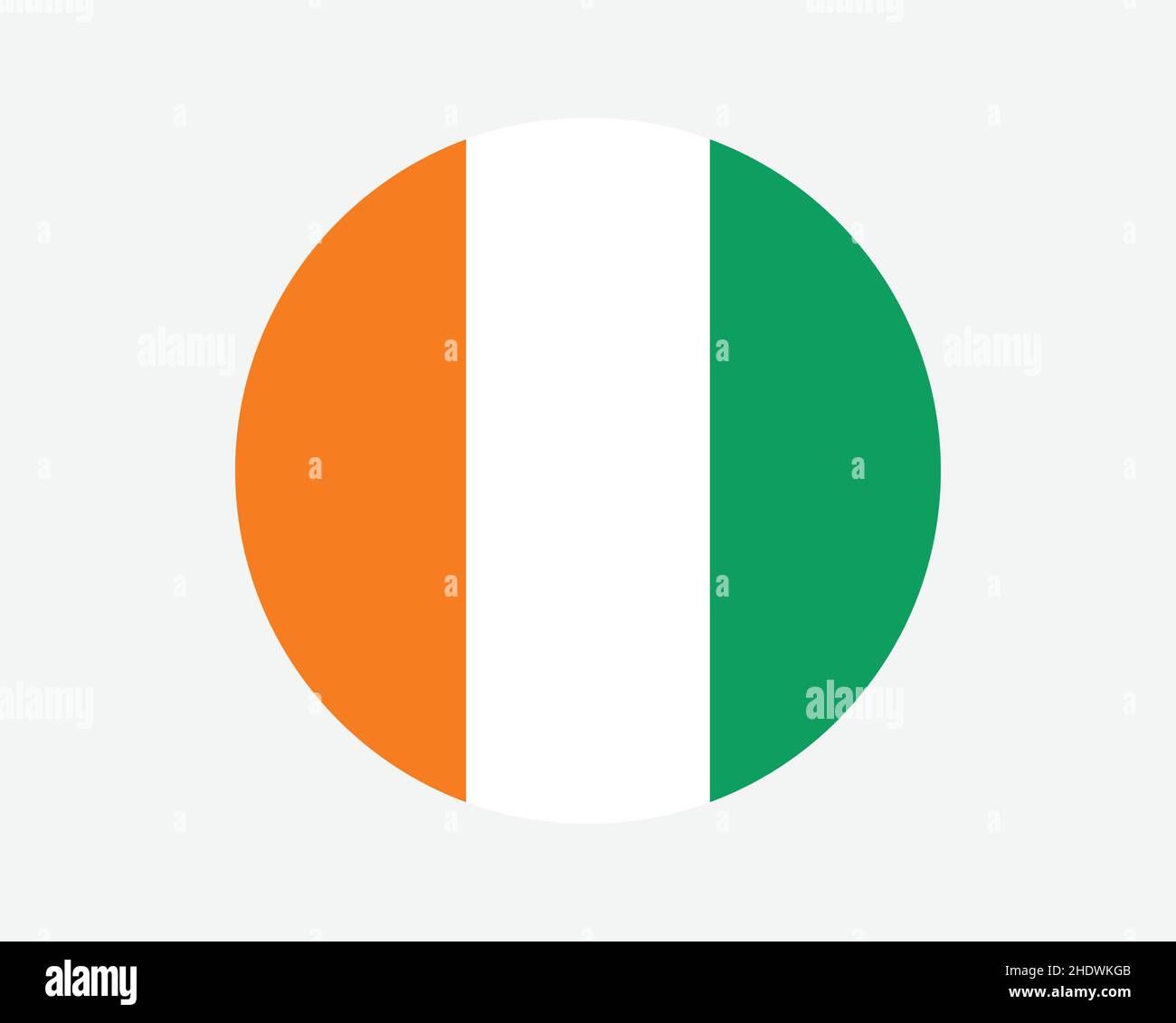 Ivory Coast Round Country Flag Circular Cote D Ivoire National Flag