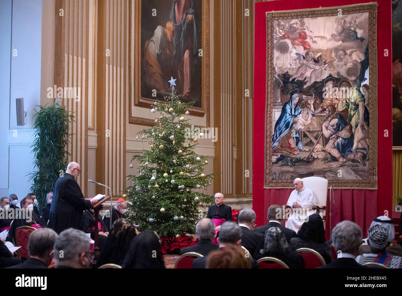 Vatican City Vatikanstadt Th Jan Pope Francis In The Hall Of