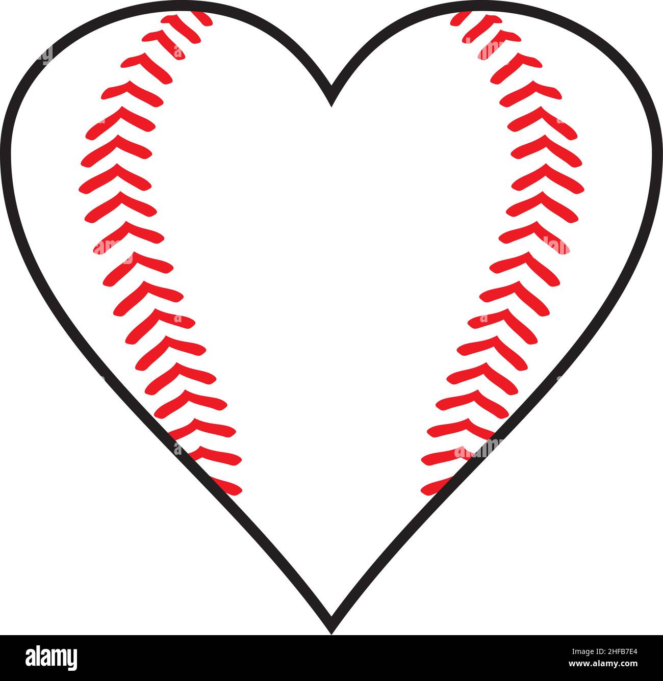 Baseball Heart Design Vector Illustration Stock Vector Image Art Alamy