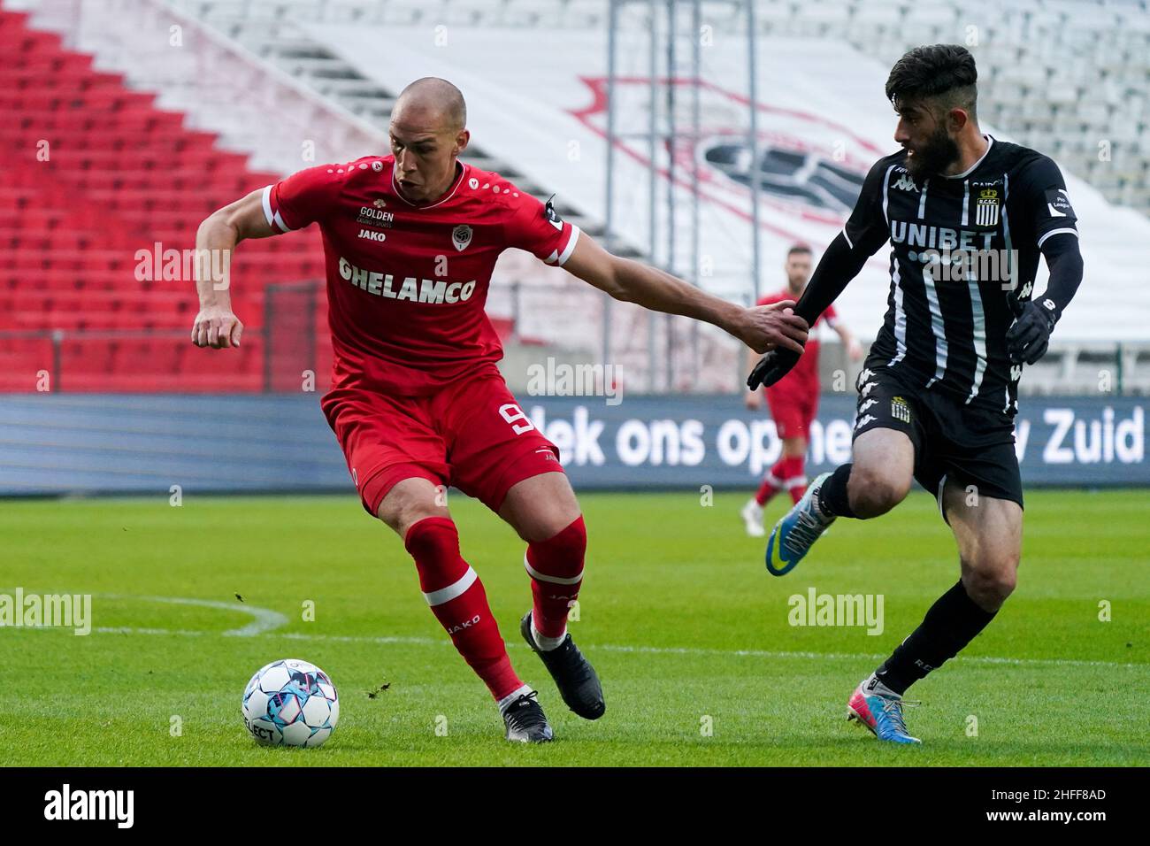 Antwerpen Belgium January Michael Frey Of Royal Antwerp Fc