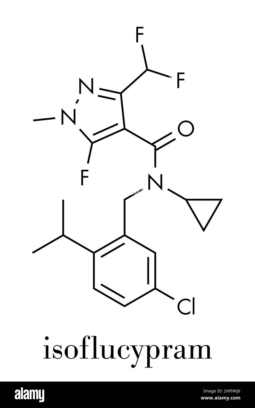 Isoflucypram Fungicide Molecule Skeletal Formula Stock Vector Image