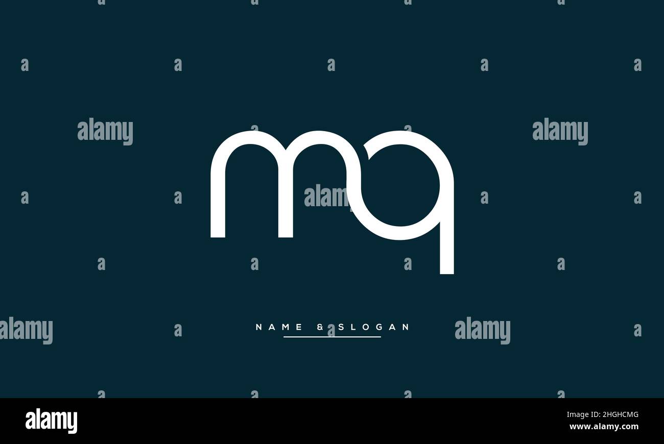 Modern Abstract Letter Mq Qm Logo Design Minimal Mq Qm Initial Based