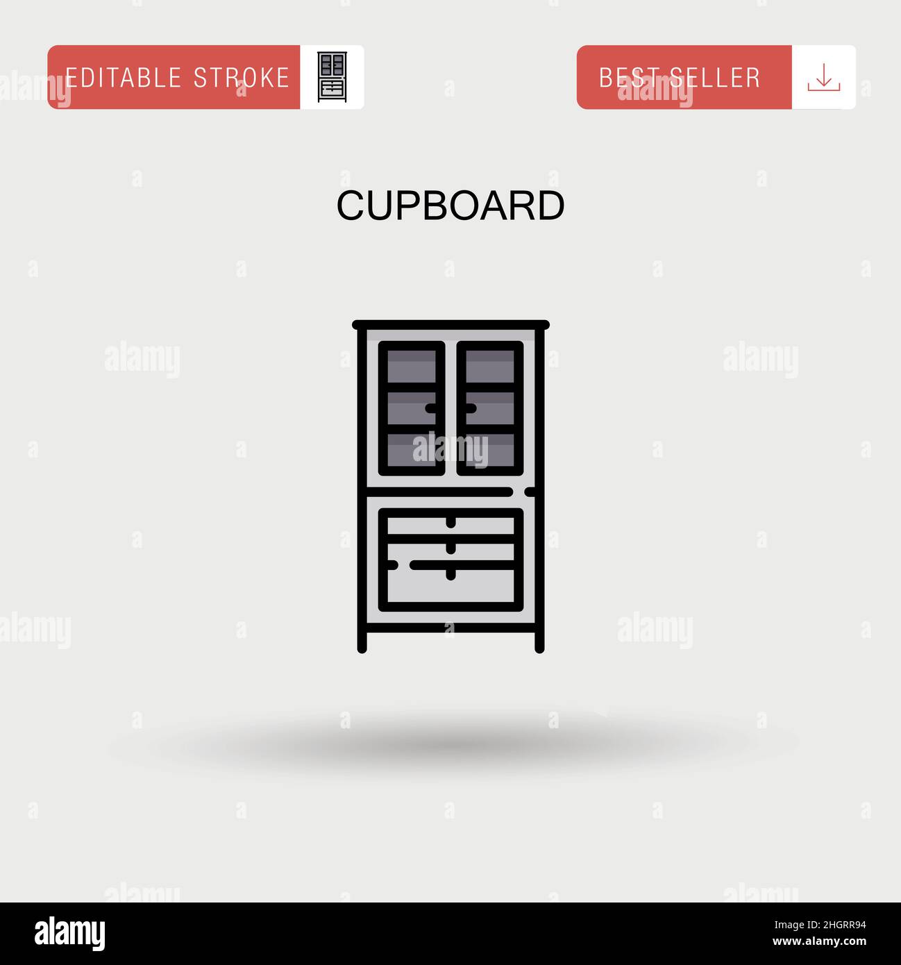 Cupboard Simple Vector Icon Stock Vector Image Art Alamy