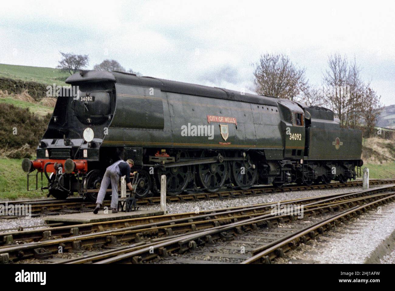 A Steam Locomotive On The Keighley And Worth Valley Railway In The