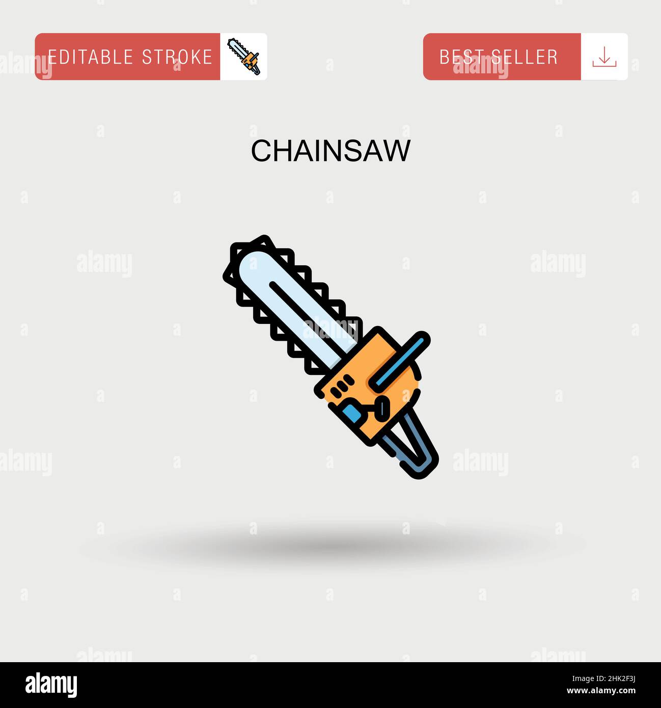 Chainsaw Simple Vector Icon Stock Vector Image Art Alamy