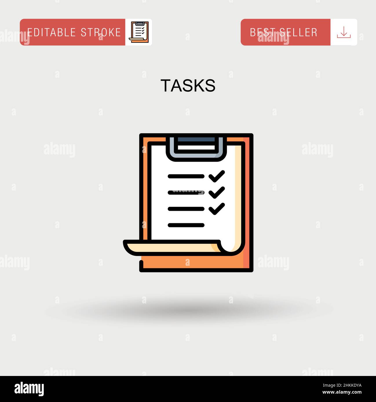 Tasks Simple Vector Icon Stock Vector Image Art Alamy