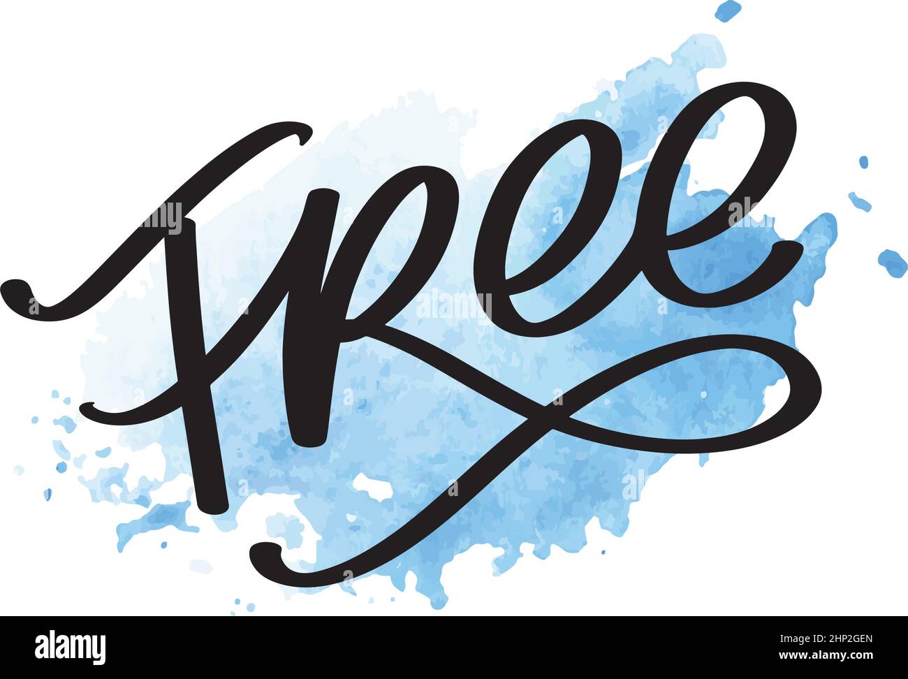 Free Hand Written Lettering Vector Calligraphy Stock Vector Image