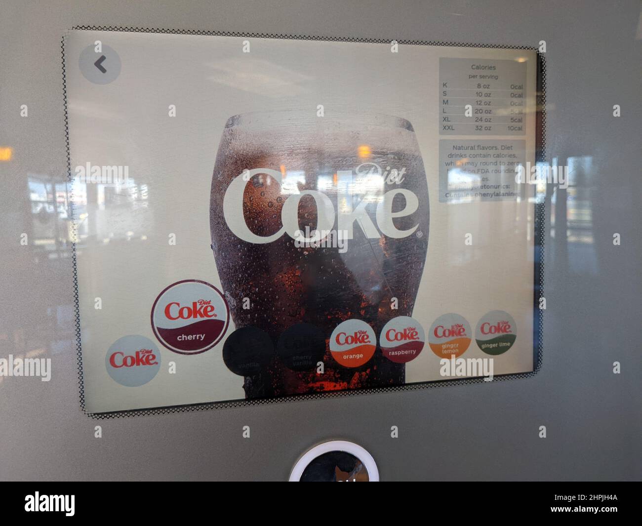 Coke Fountain Machine In A Fast Food Restaurant Stock Photo Alamy