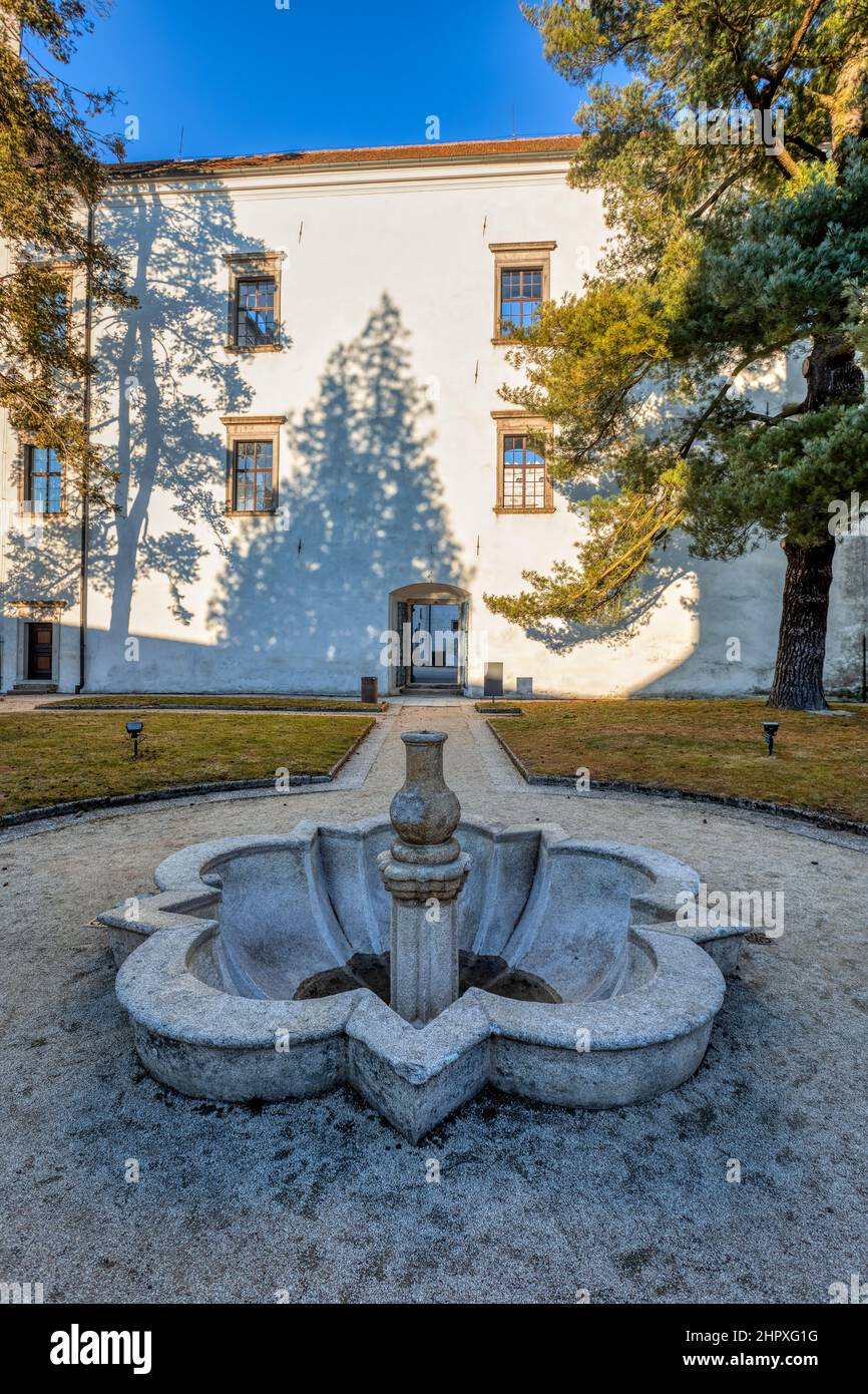 The Historical Castle Complex In Old Town Of Jindrichuv Hradec City