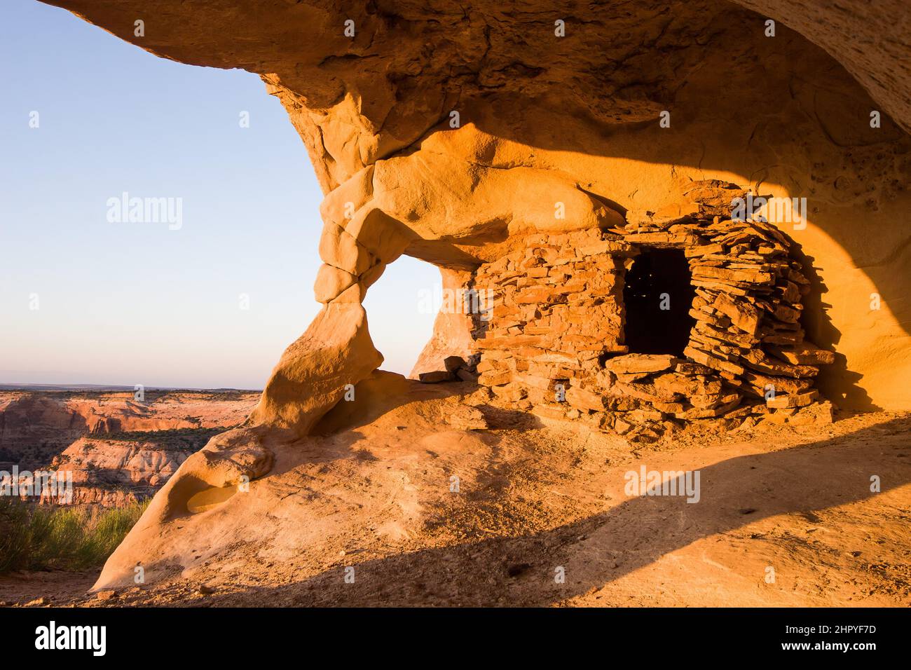 A Year Old Ancestral Pueblan Granary Ruin On Aztec Butte In