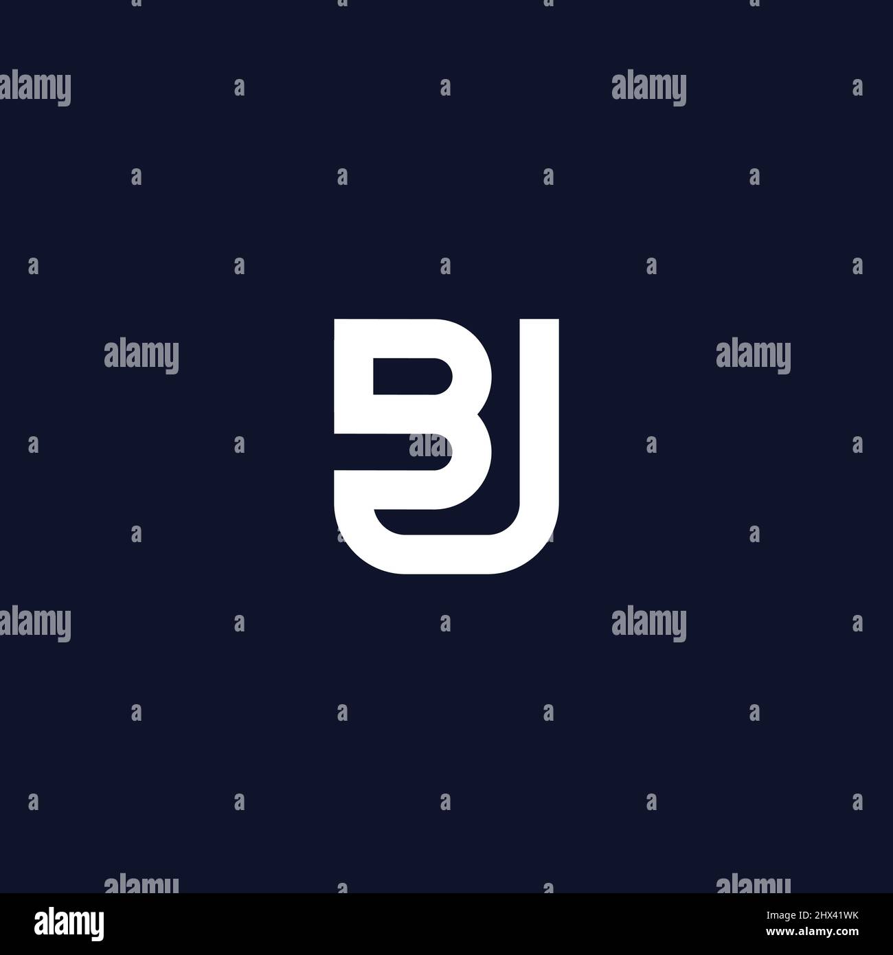 The Initials Bu Logo Is Simple And Modern Stock Vector Image Art