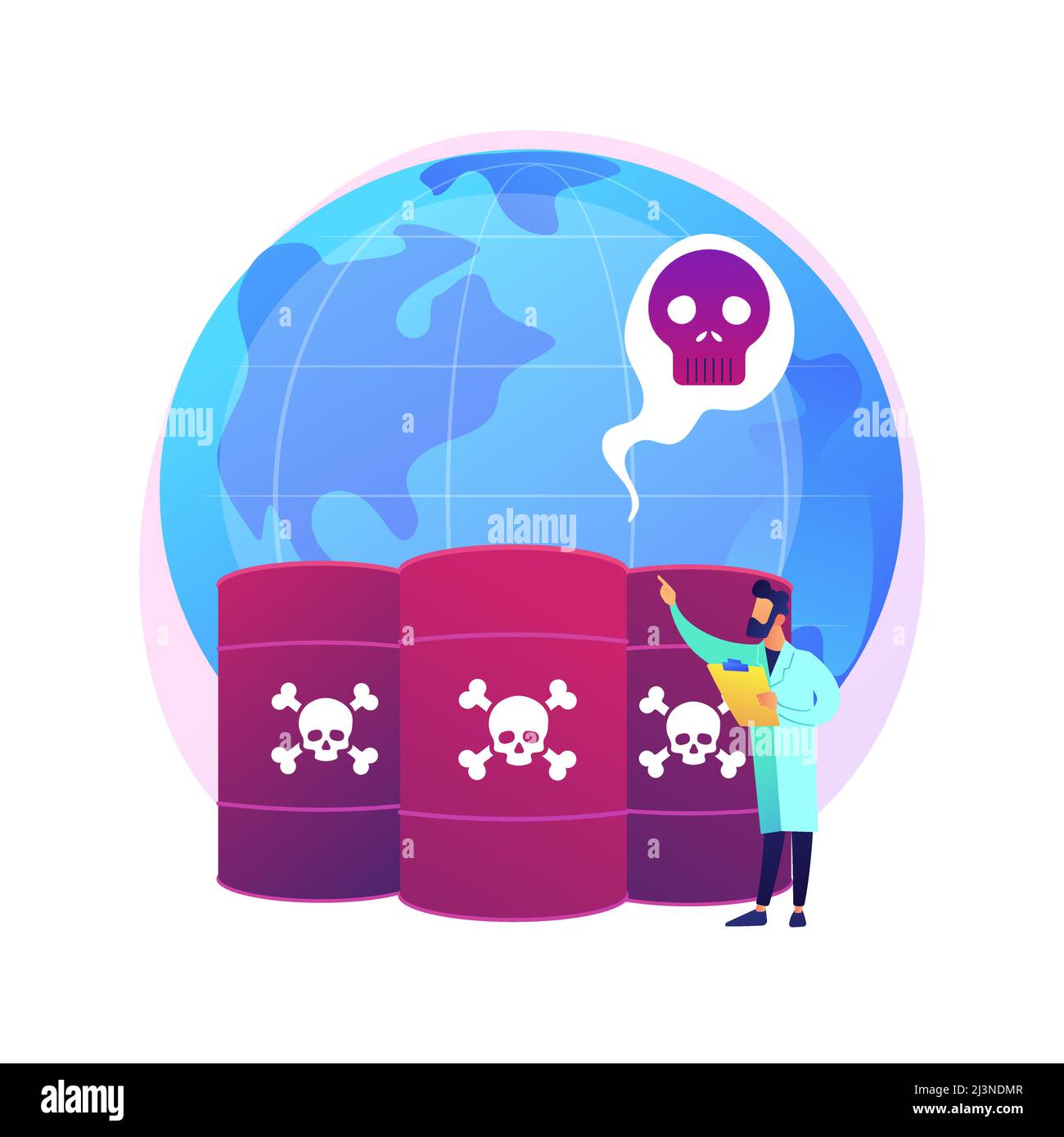 Chemical Pollution Abstract Concept Vector Illustration Hazardous