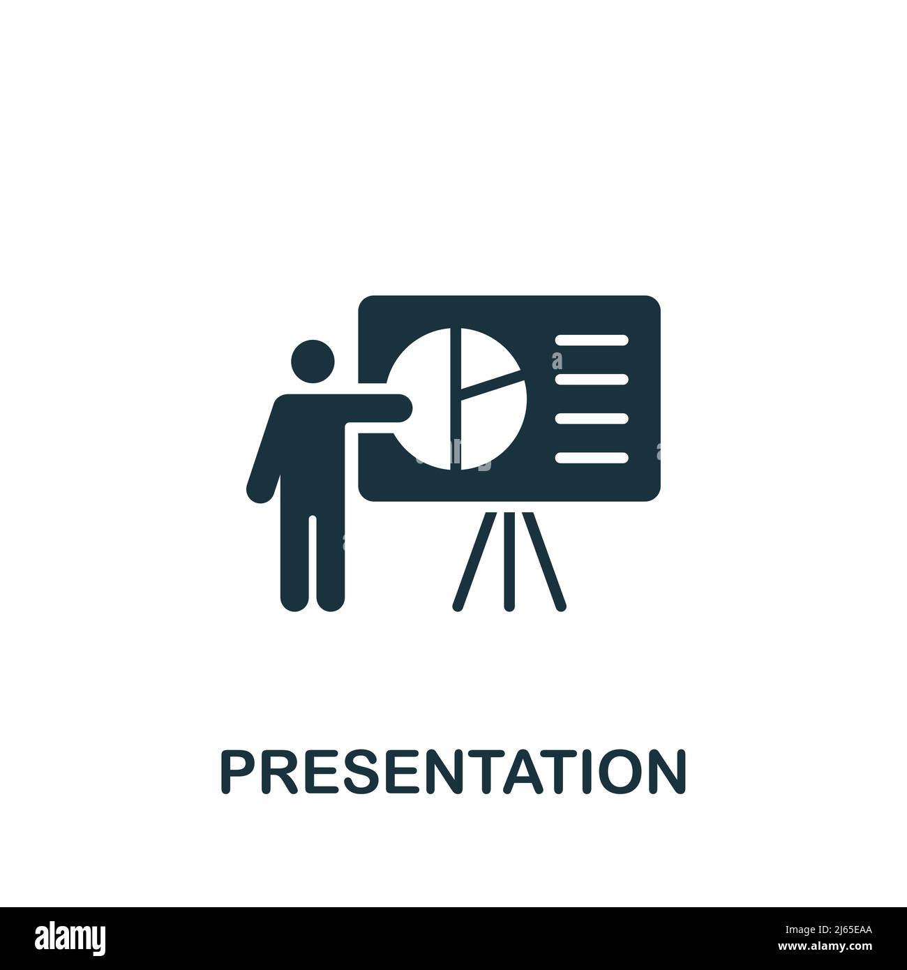 Presentation Icon Monochrome Simple Business Training Icon For