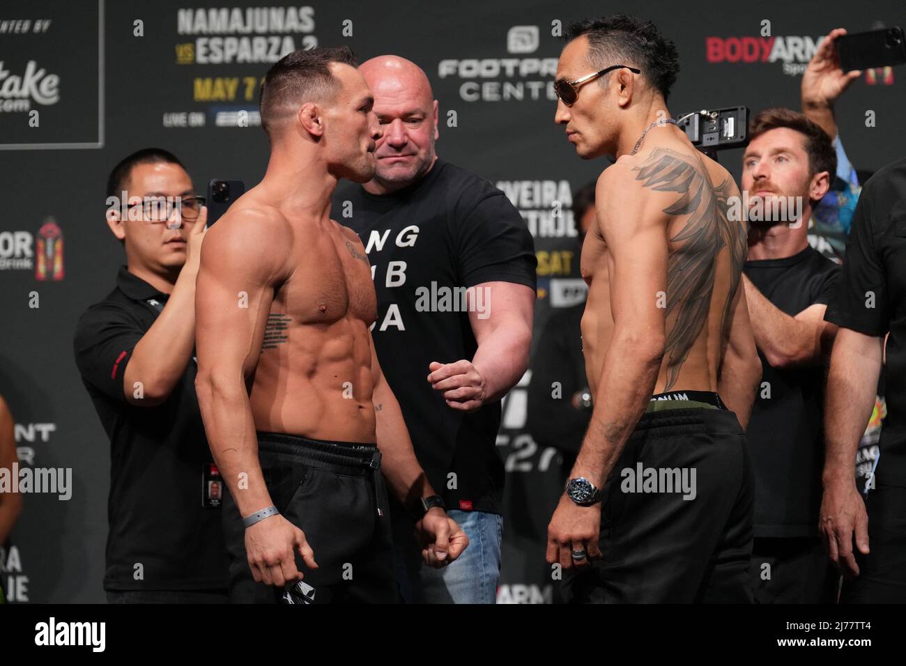 Charles Oliveira L And Justin Gaethje R Hi Res Stock Photography And