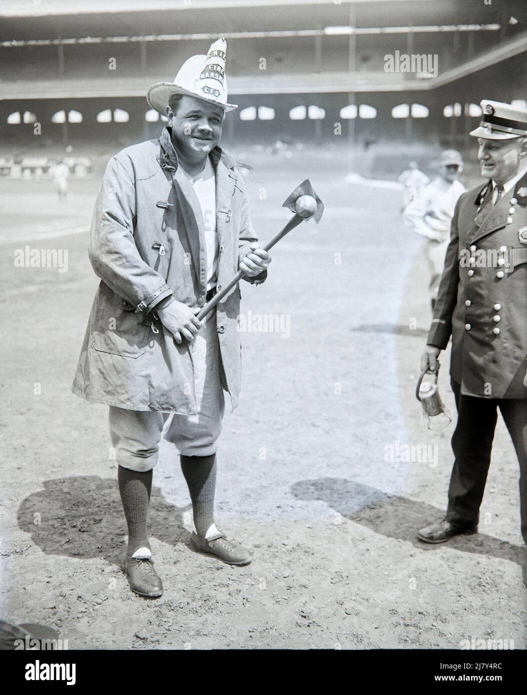 Babe Ruth Firefighter Stock Photo Alamy