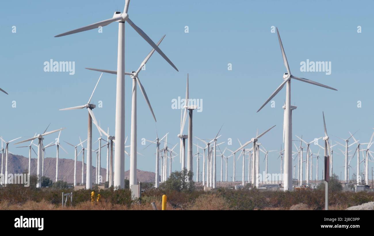 Windmills Turbine Rotating Wind Farm Power Plant Alternative Green