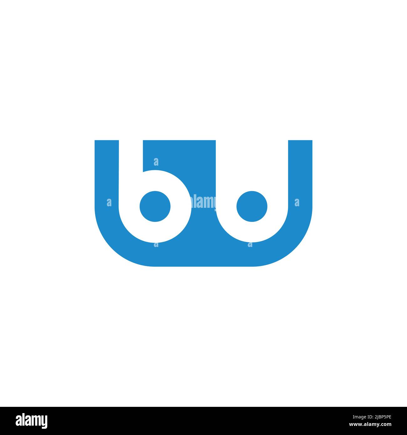 Letters Bu Simple Geometric Clean Logo Vector Stock Vector Image Art