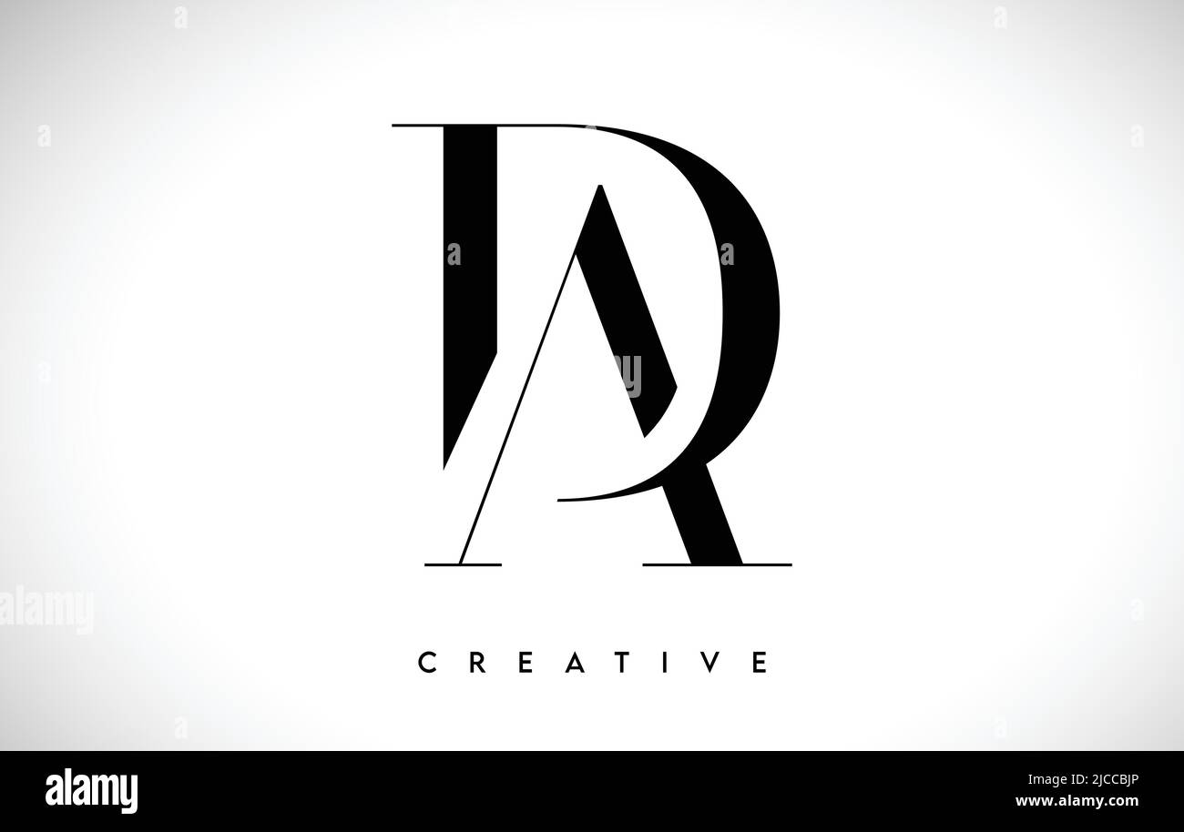 Da Artistic Letter Logo Design With Creative Serif Font In Black And