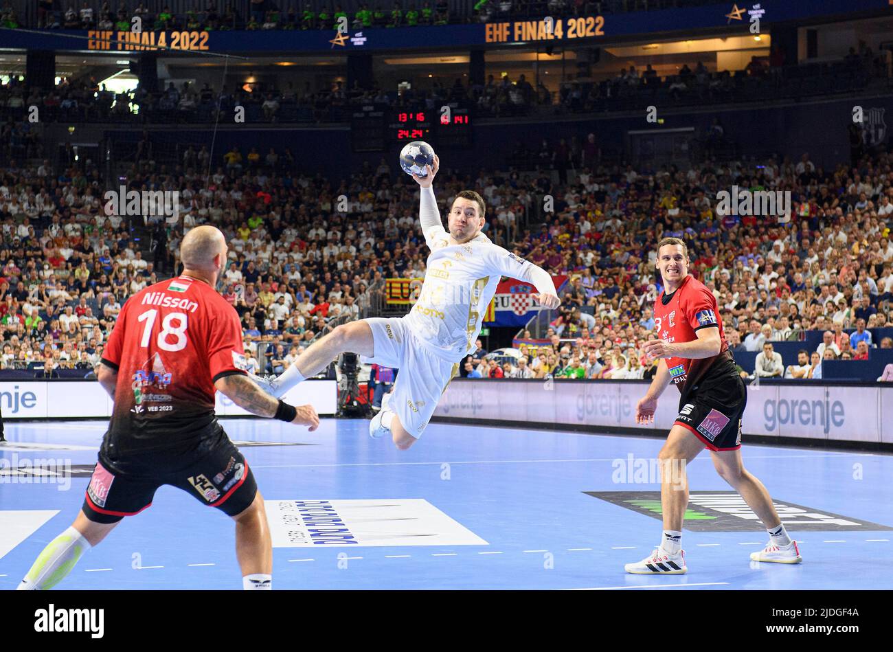 Goal Throw Miha Zarabec Ki Action Duels Handball Champions League