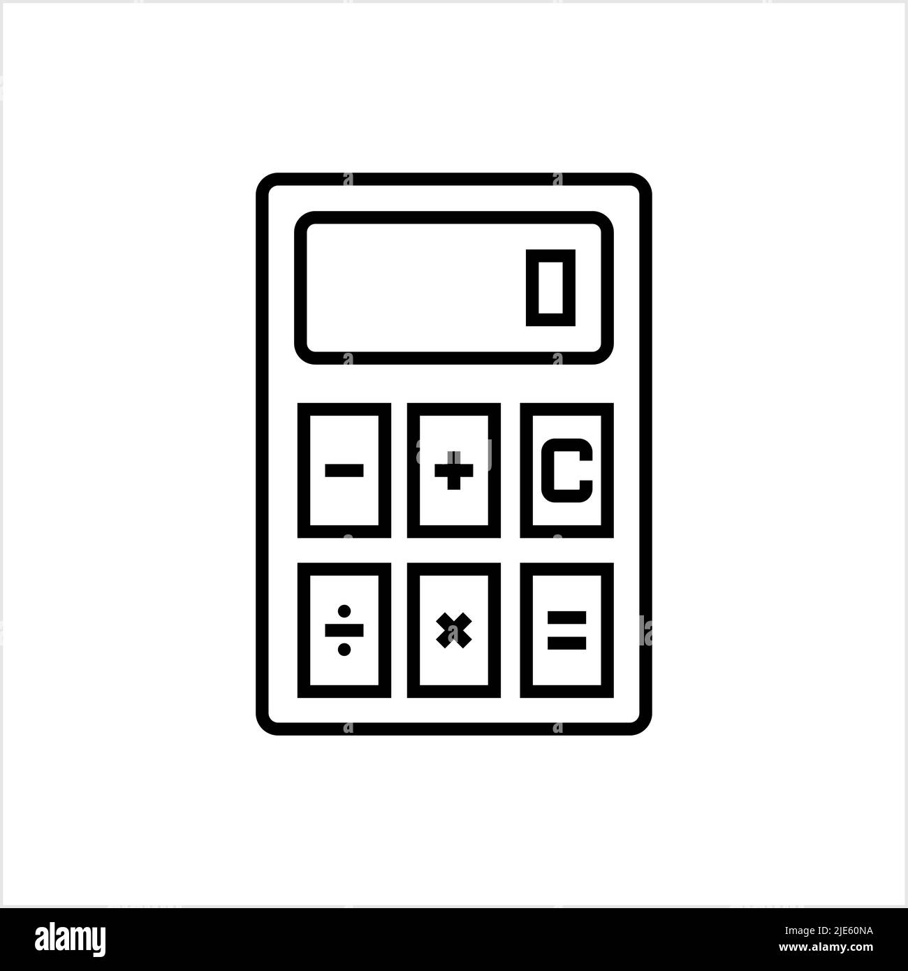 Calculator Icon Calculator Keypad Sign Vector Art Illustration Stock